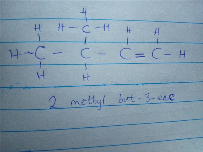 Draw the structure of 2 methyl,but-3-ene-example-1