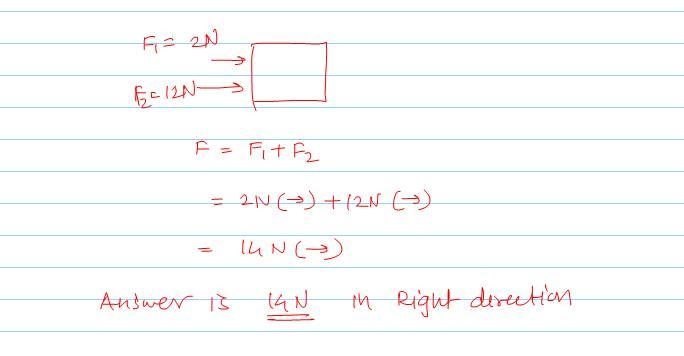 Please calculate the net forces acting on the object. 1 point for the correct 2 points-example-1