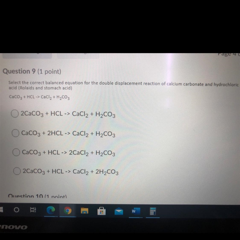 Select the correct balanced equation for the double displacement reaction of calcium-example-1