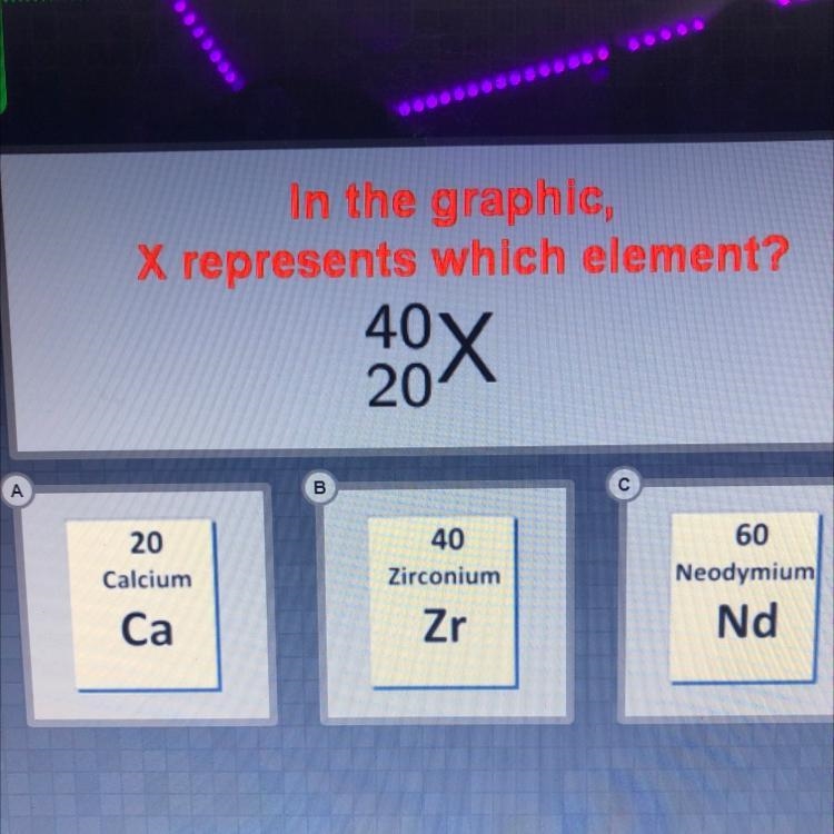 In the graphic, X represents which element? 40 20-example-1