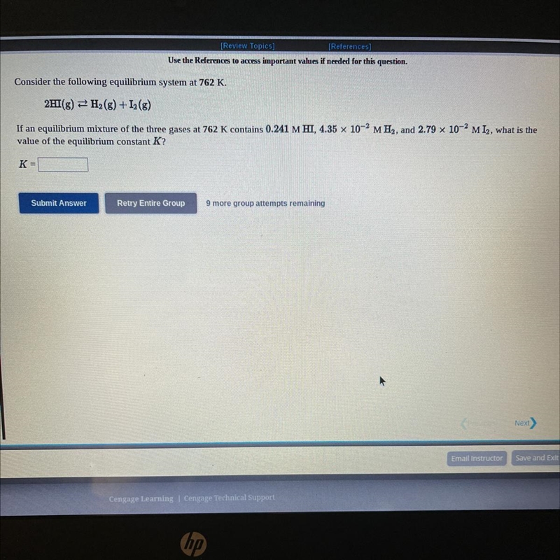 What is the value of the equilibrium constant K ?-example-1