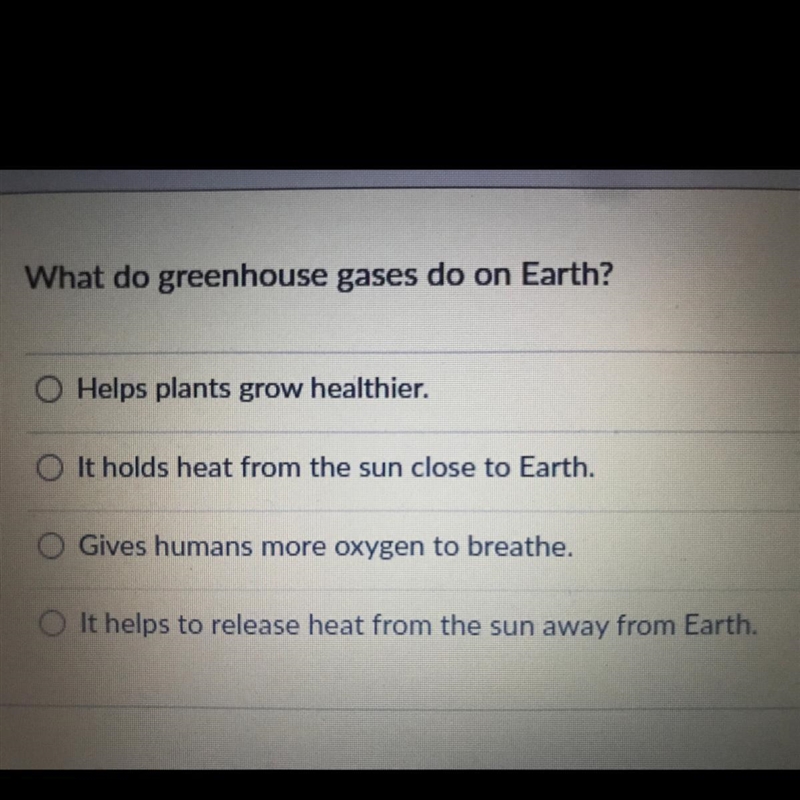 What do greenhouse gases do on Earth?-example-1