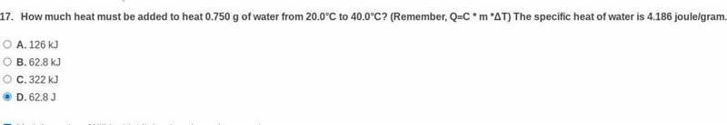 How much heat must be added to heat 0.750 g of water from 20.0 degrees * C to 40.0C-example-1