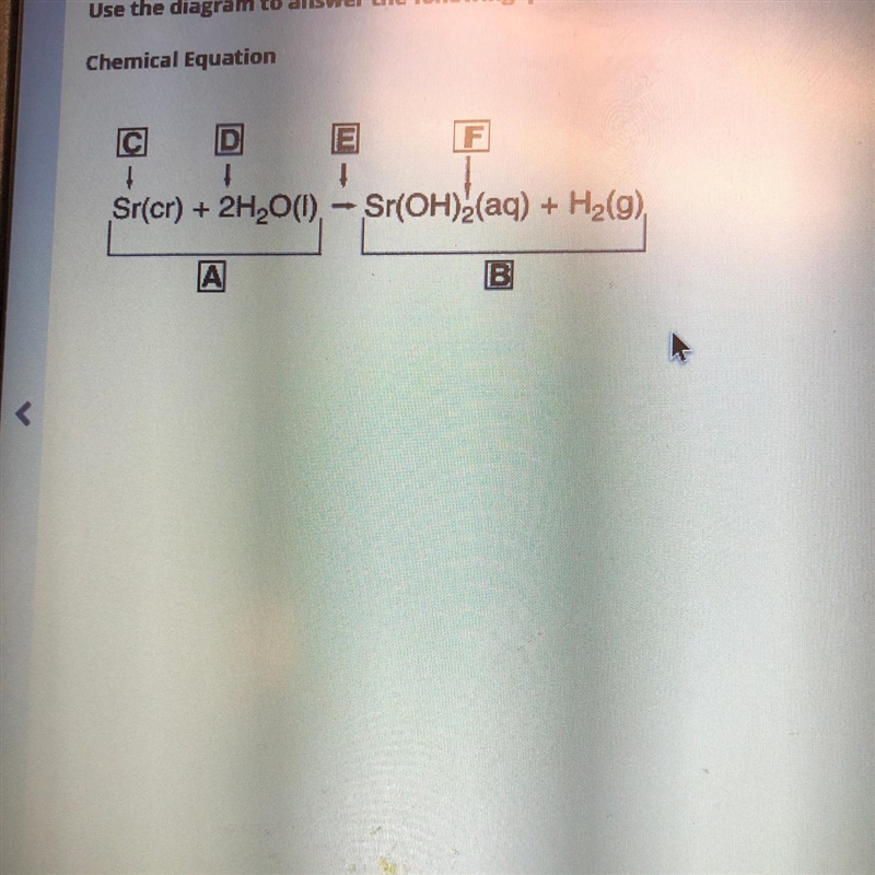 In the equation above an element is identified by which latter-example-1