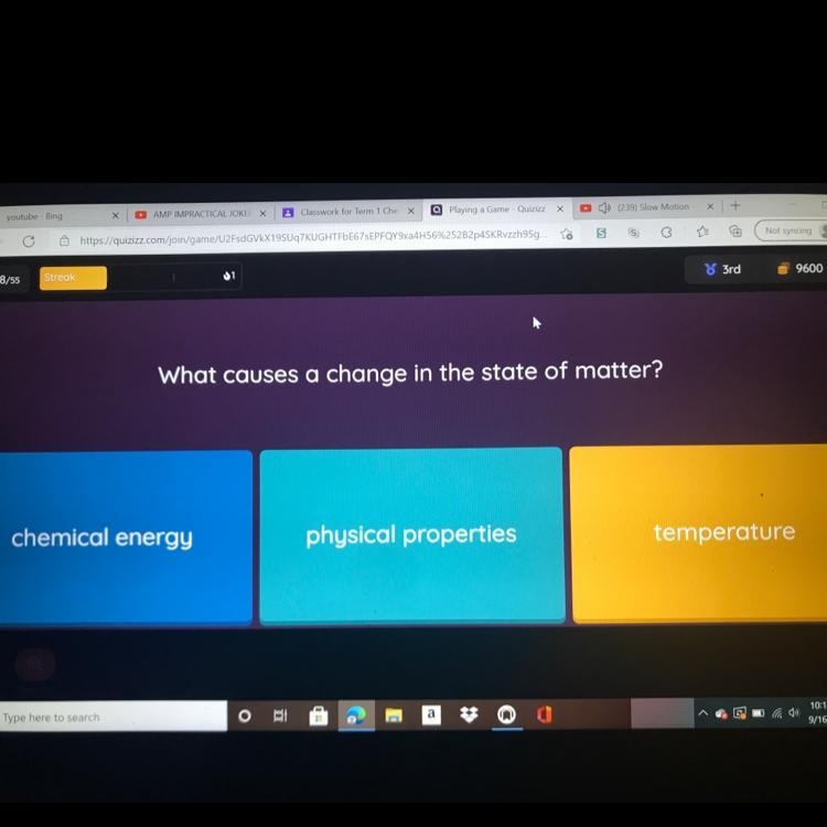 What causes a change in the state of matter-example-1