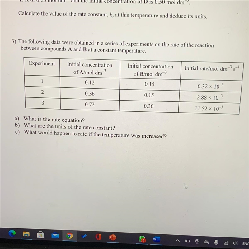 *Asap* a) what is the rate equation? b) what are the units of the rate constant? c-example-1