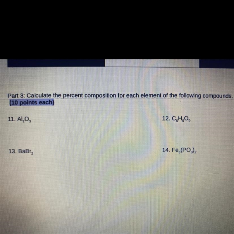 Percent composition. Please help meee :(-example-1