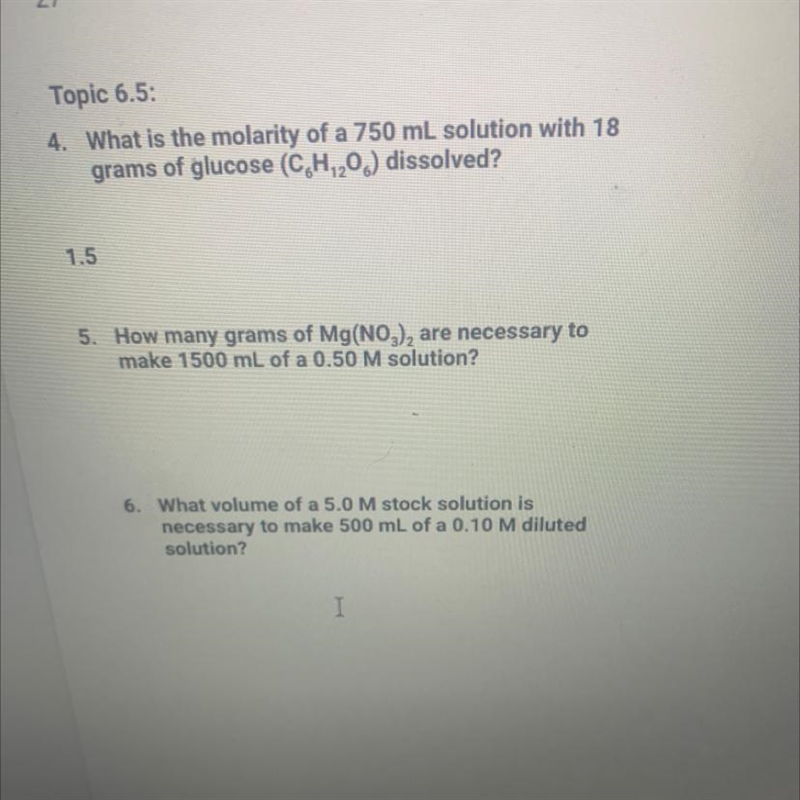 How many grams of Mg(NO3), are necessary to make 1500 mL of a 0.50 M solution?-example-1