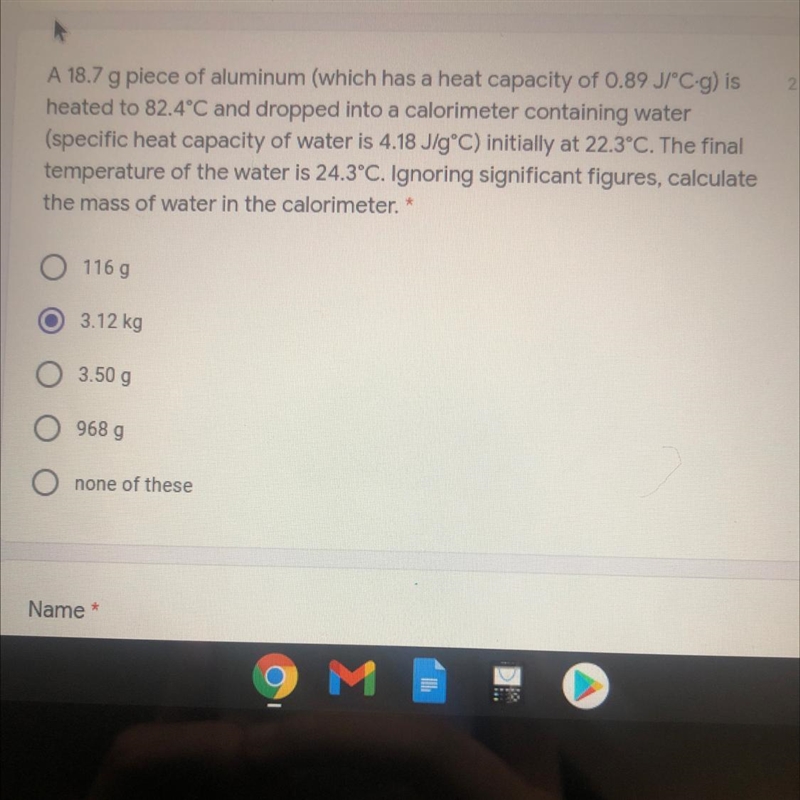 ASAP PLS A 18.7 g piece of aluminum (which has a heat capacity of 0.89 JPC-g) is heated-example-1