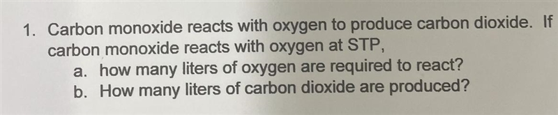 Name Period GAS STOICHIOMETRY REVIEW Please answer the following on separate paper-example-1