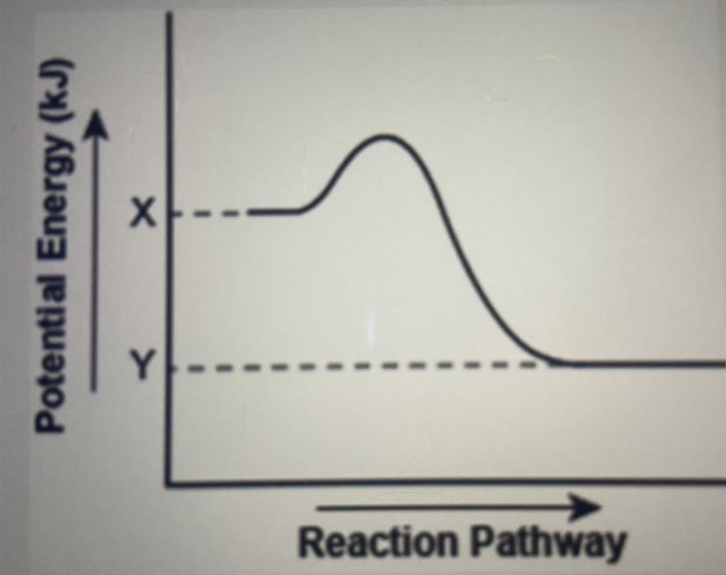 A student made a sketch of a potential energy diagram to represent a reaction with-example-1