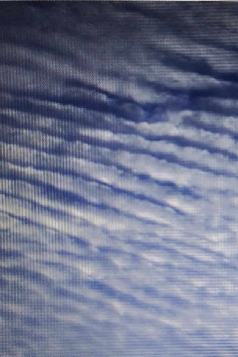 Which two types of weather are most likely to occur when you see clouds Like these-example-1