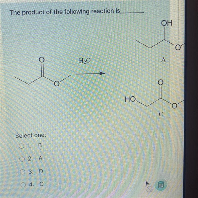 The product of the following reaction is-example-1