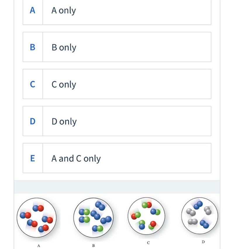 Which of the following symbolic representations of matter signifies a mixture of elements-example-1