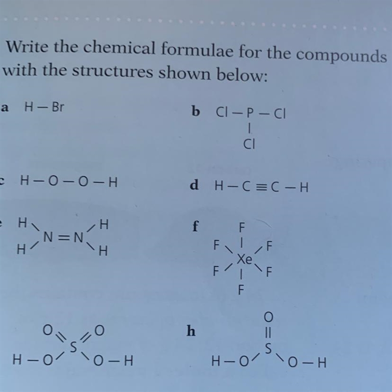 Write the chemical formulae for the compounds with structures shown below-example-1