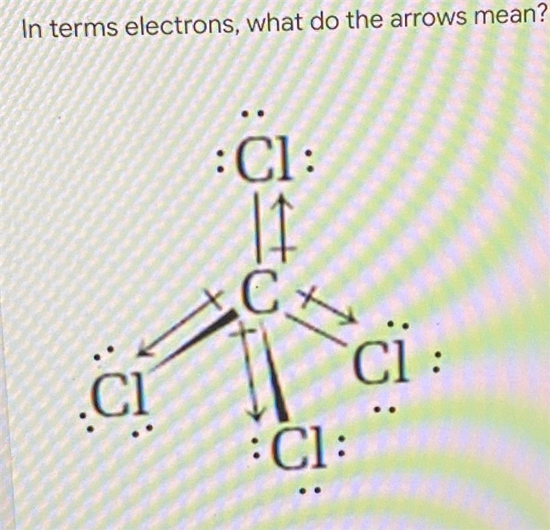 In terms of electrons, What do the arrows mean?-example-1