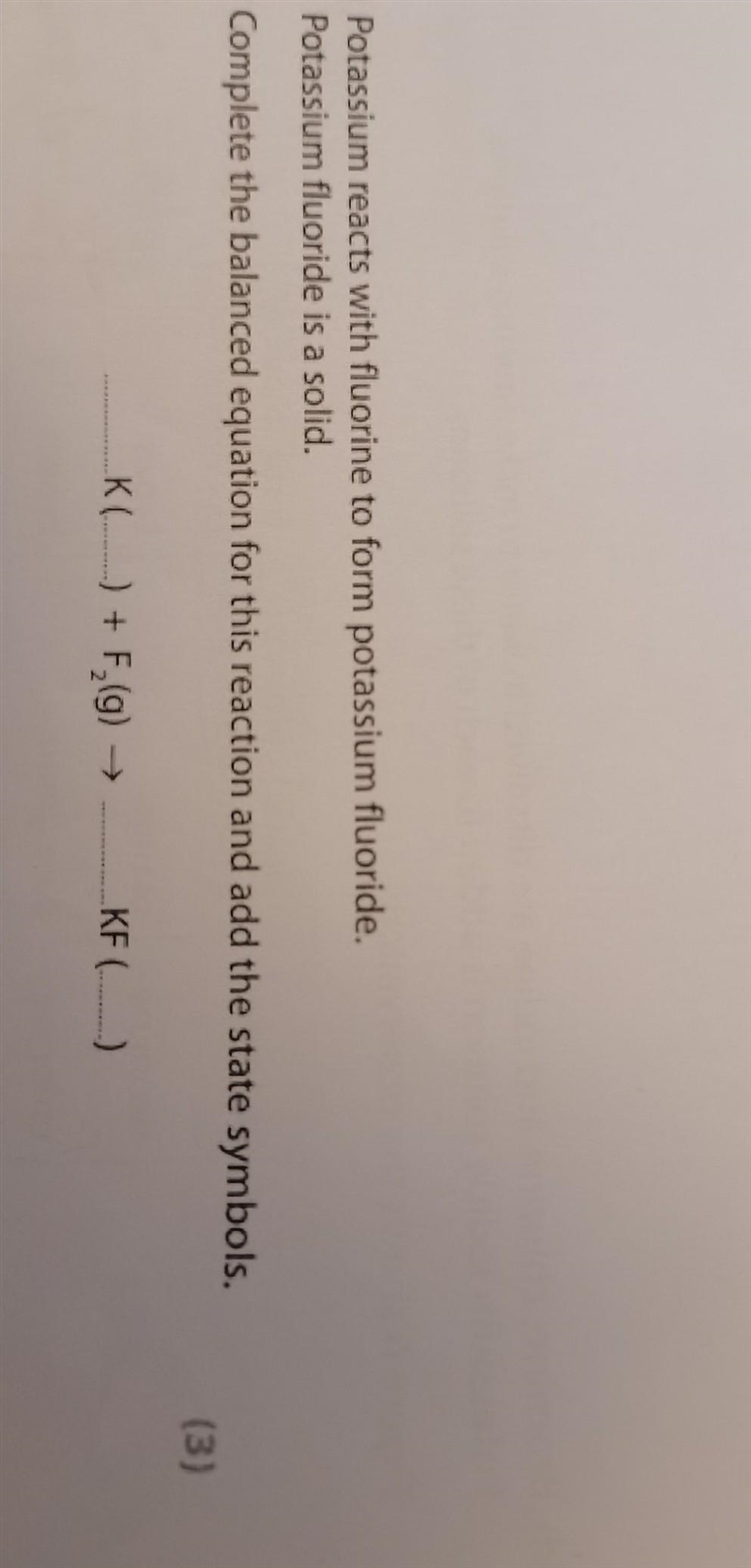 Can someone please help me complete the balance equation for this reaction?​-example-1