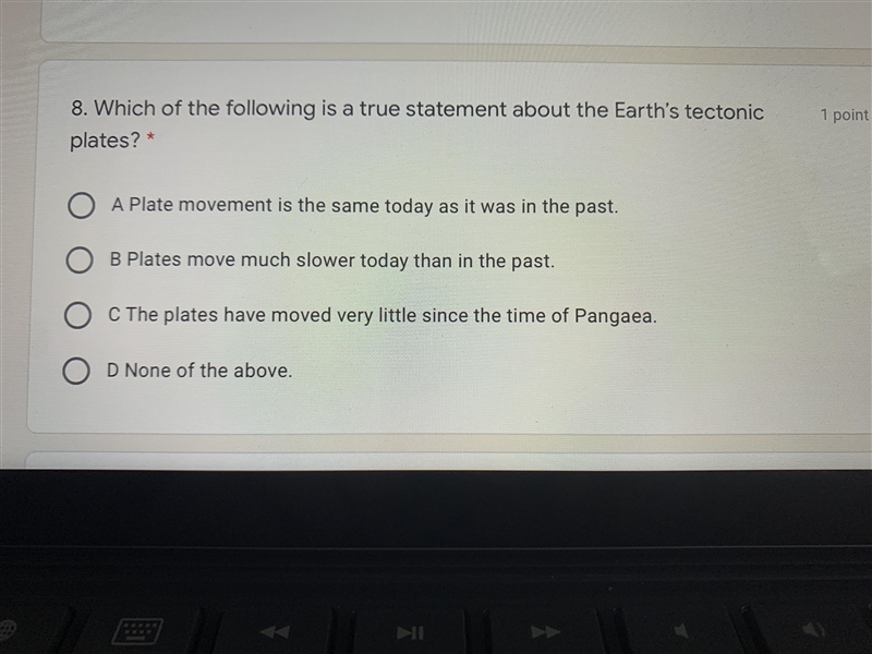 Which of the following is a true statement about the Earths tectonic plates?-example-1