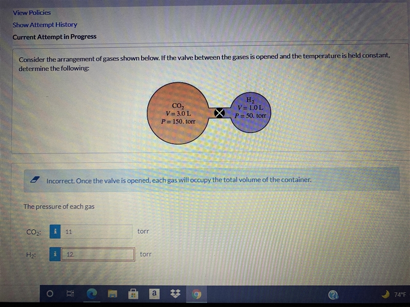 Consider the arrangement of gases shown below. If the value between the gases is opened-example-1