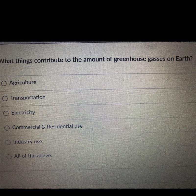 What things contribute to the amount of greenhouse gasses on Earth?-example-1