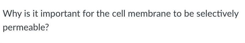 Anyone know why its important for membranes to be selectivity permeable?-example-1