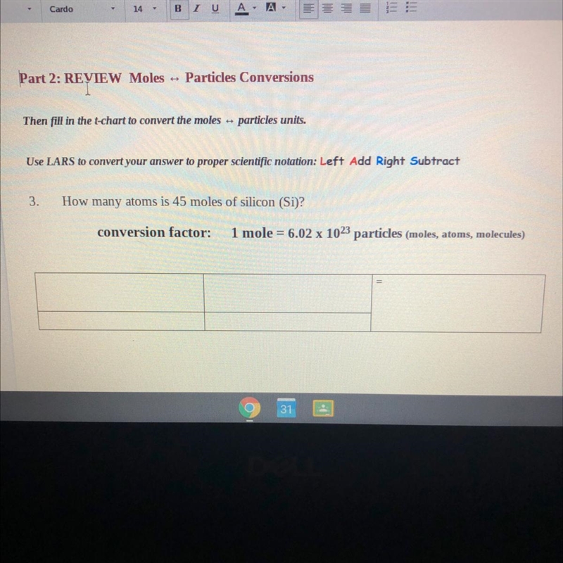 How many atoms is 45 moles of silicon (Si)?-example-1