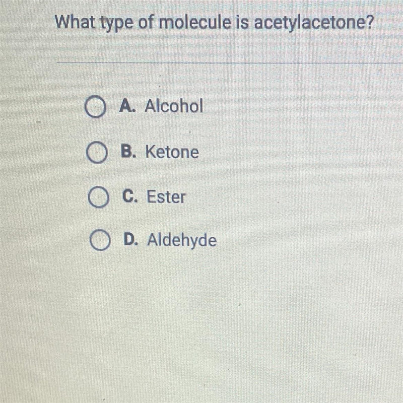 What type of molecule is acetylacetone?-example-1