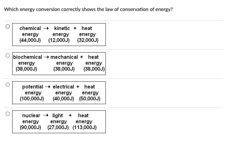 Law of conservation of energy A B C D-example-1