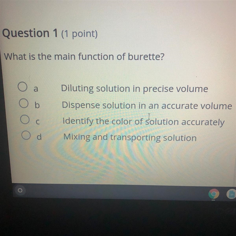 What is the main function of burette?-example-1