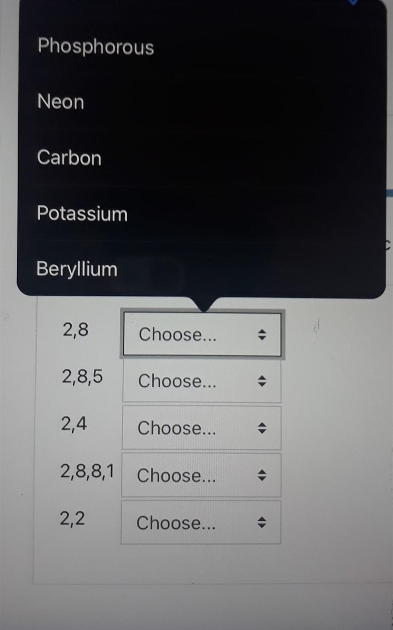 Match the correct atom to its electronic configuration. please help!!thanks​-example-1