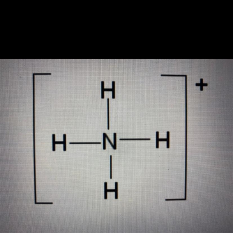 What molecule represents this structure A)NH4 B)NH3 C)NH4+ D)NH3+-example-1