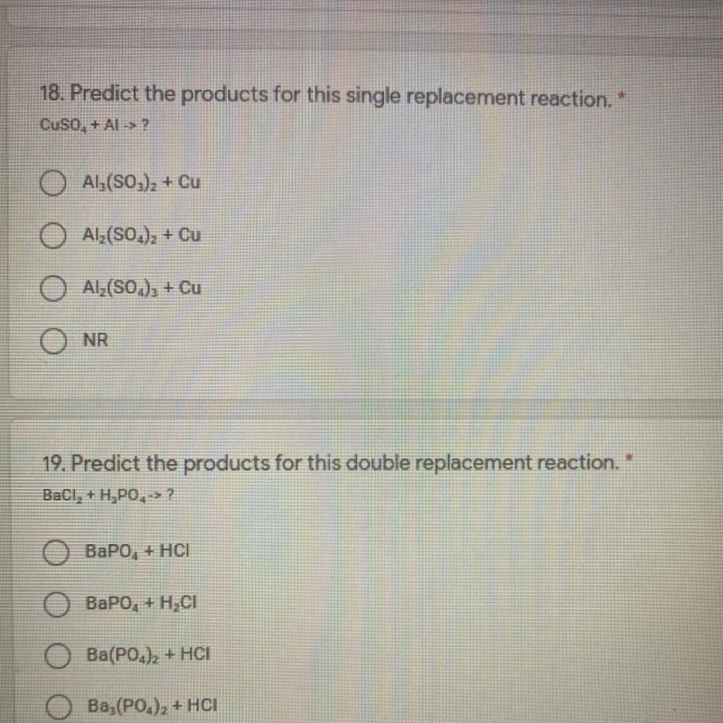 18. Predict the products for this single replacement reaction. Cuso, + ALS AL(S03)2 + Cu-example-1