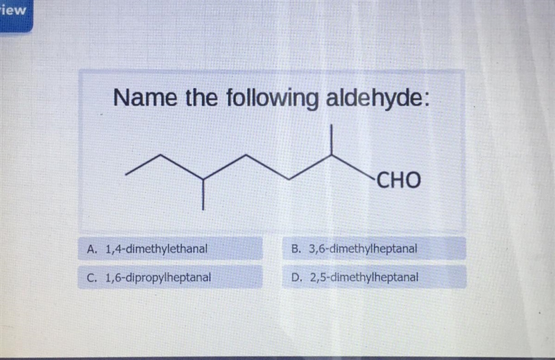 Name the following aldehyde PLEASE PLEASE HELP-example-1