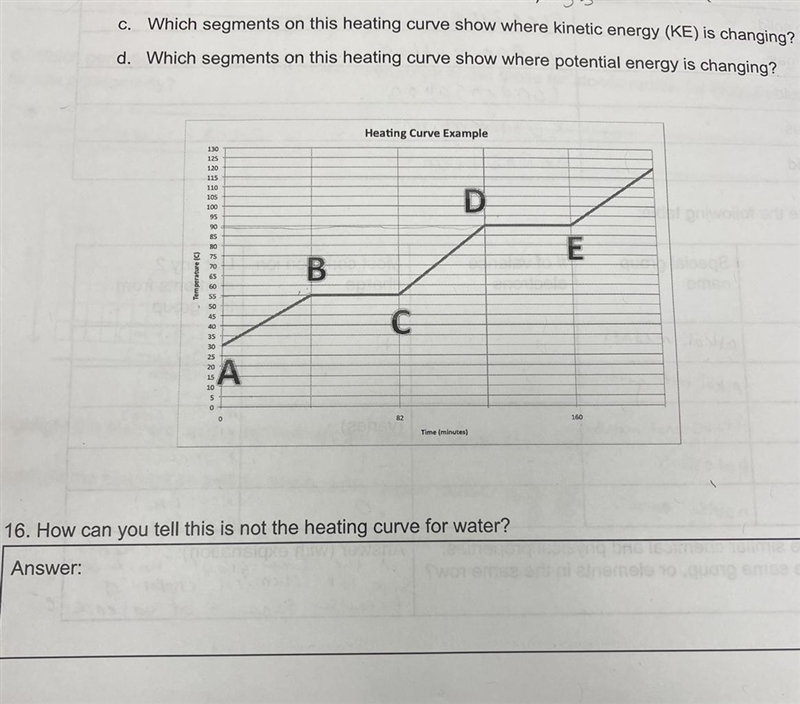 Can someone help me with questions c,d , and number 16 for 10th grade chemistry-example-1