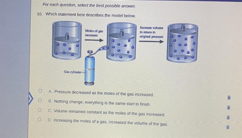 100 Points! PLZ HELP Which statement best describes the model below?-example-1