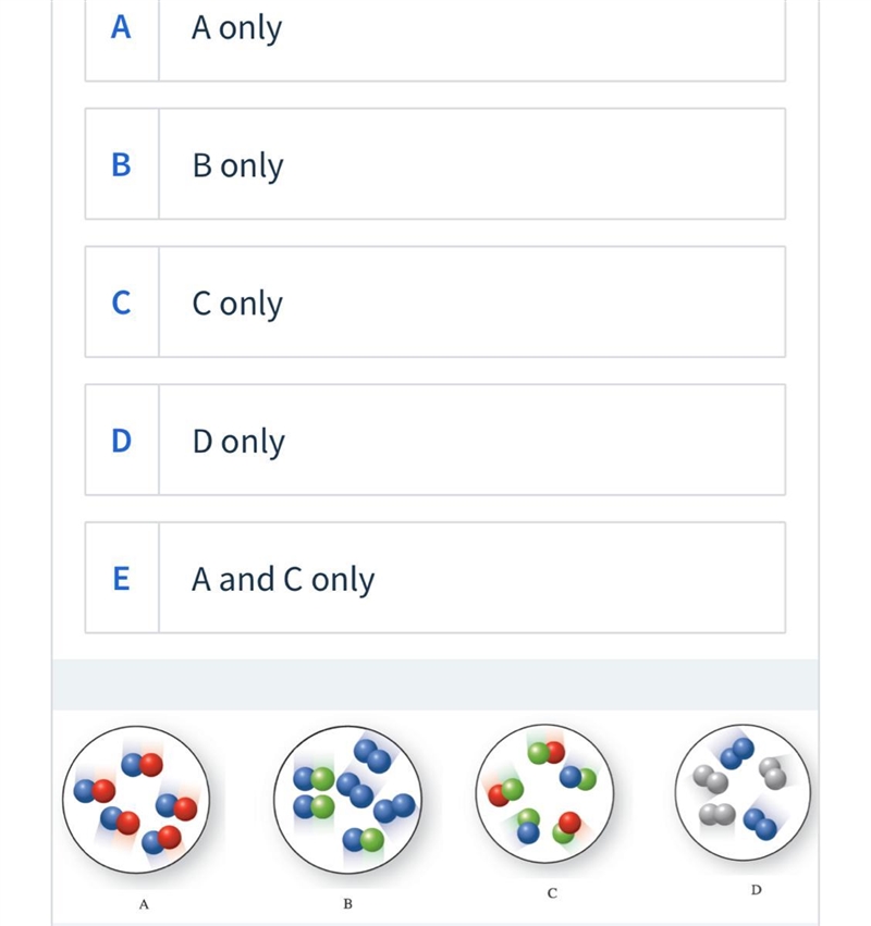 Which of the following symbolic representations of matter signifies a mixture of elements-example-1