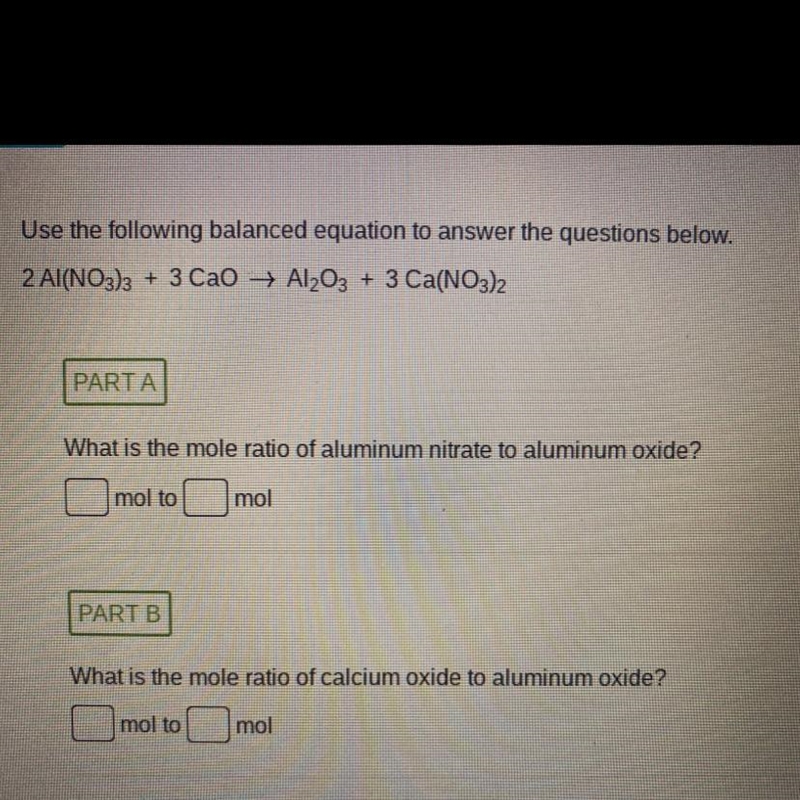 Use the following balanced equation to answer the questions below.-example-1