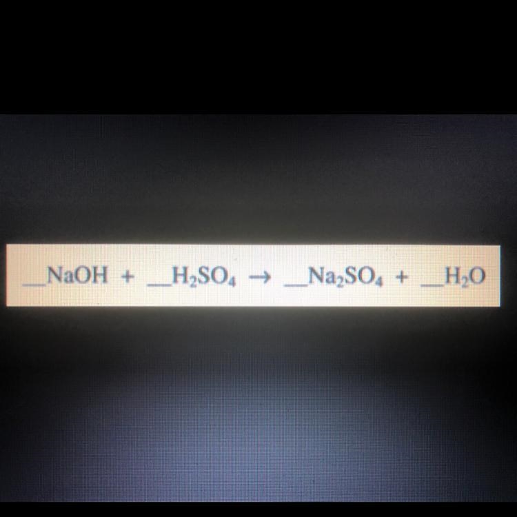 Take a look at the following chemical equation. Complete the following: balance the-example-1