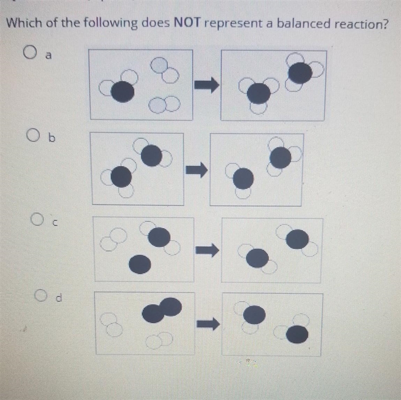 Which of the following does NOT represent a balanced reaction? ​-example-1