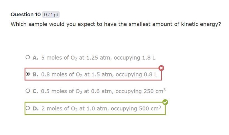 Which sample would you expect to have the smallest amount of kinetic energy? THIS-example-1