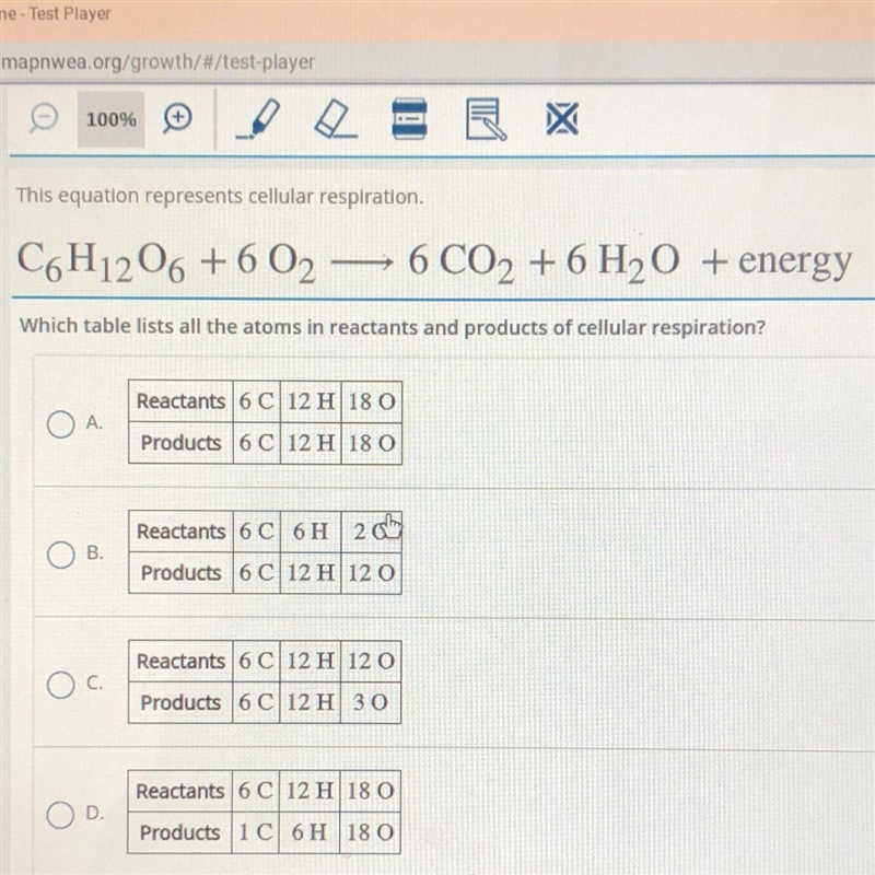 This equation represents cellular respiration. C6H12O6 +602 6 CO2 + 6H2O + energy-example-1