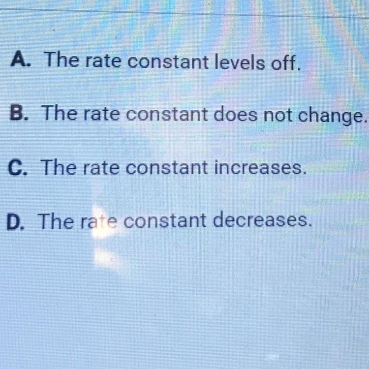 What happens to the rate constant as activation energy increases?-example-1