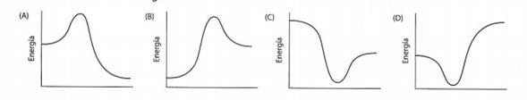 When hydrogen gas reacts with oxygen gas, the potential energy diagram for the reaction-example-1