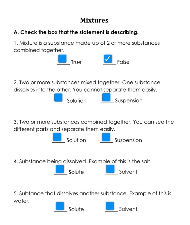 Answer false or true for each question, (1-5). thanks!-example-1