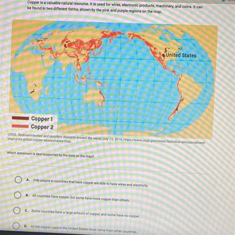 Which statement best supported by the data on the map-example-1