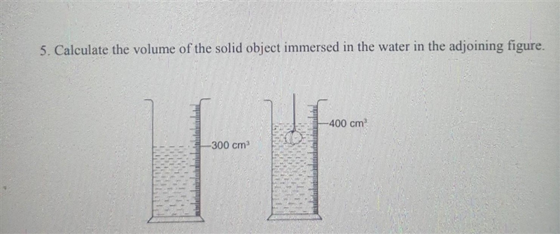 Calculate the volume of the object immersed in the water in the water in the adjoining-example-1