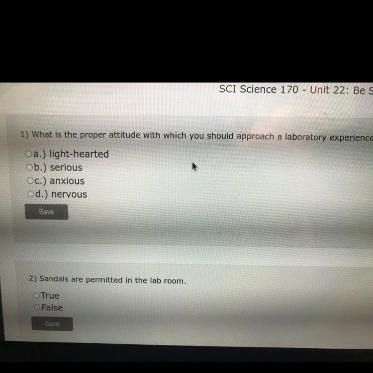 What is the proper attitude with which you should approach a laboratory experience-example-1