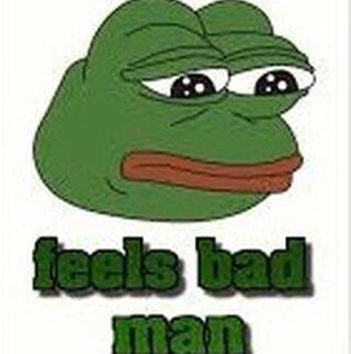 Why is Pepe the frog sad?!?!?!-example-1