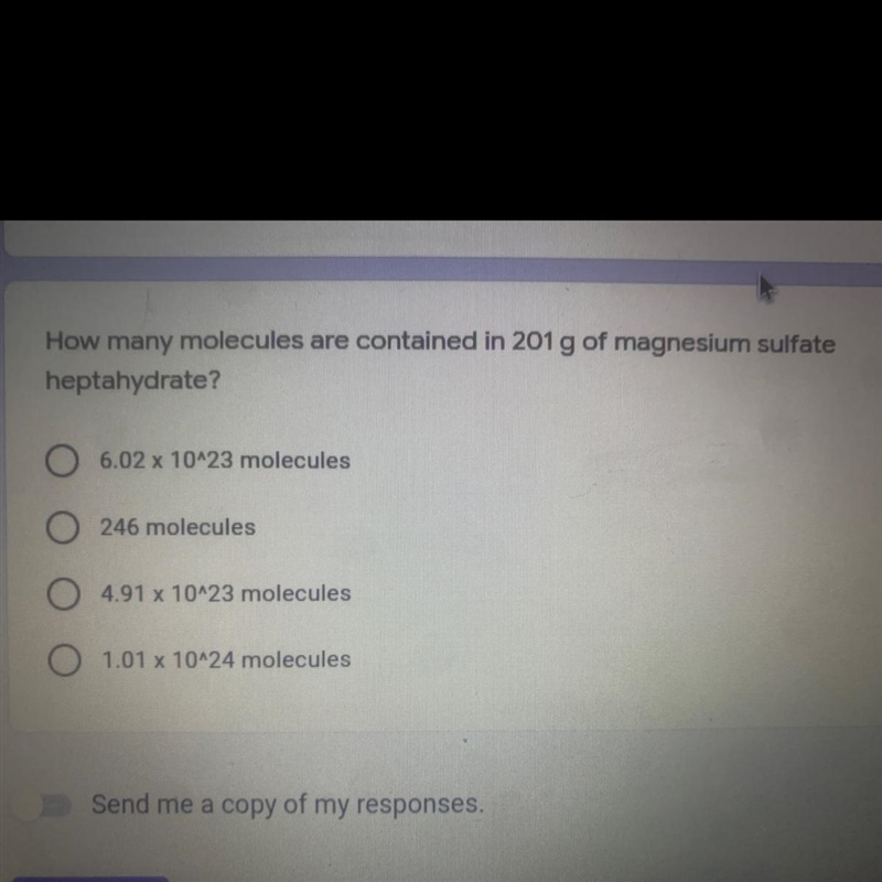 How many molecules are contained in 201 g of magnesium sulfate heptahydrate?-example-1