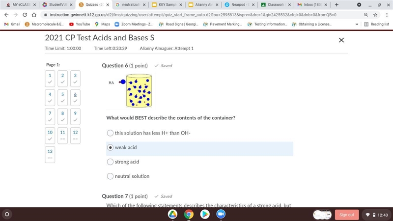 Would this be a strong or weak acid-example-1